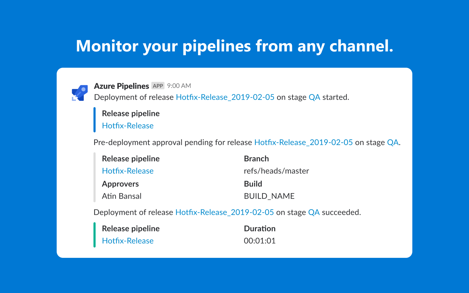 Monitor your pipelines